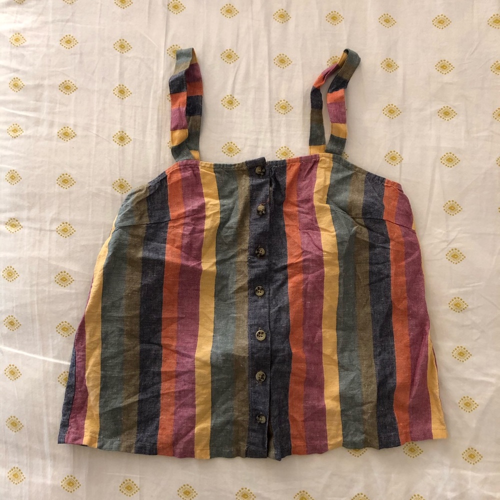 MADEWELL STRIPED BUTTON TANK